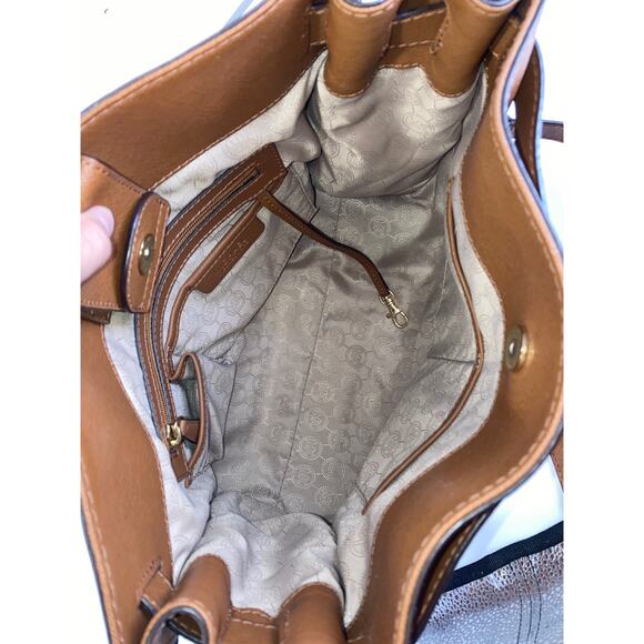 MICHAEL KORS, HAMILTON LARGE BROWN LEATHER SHOULDER BAG ASIS - Picture 11 of 15